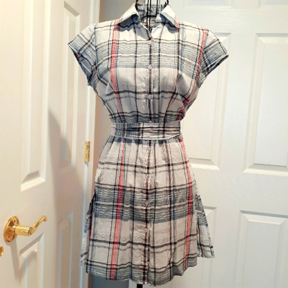 Plaid Buttoned Down Tunic - image 3